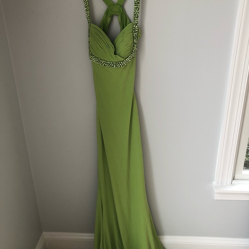 Jovani Lime Green Prom Dress - Picture 3 of 5